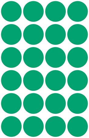 Etikett, 18 mm, kör, AVERY ZWECKFORM, zöld, 96 etikett/csomag